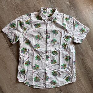 Nintendo 64 Men’s Short Sleeve Button Up Polo Shirt Size Large